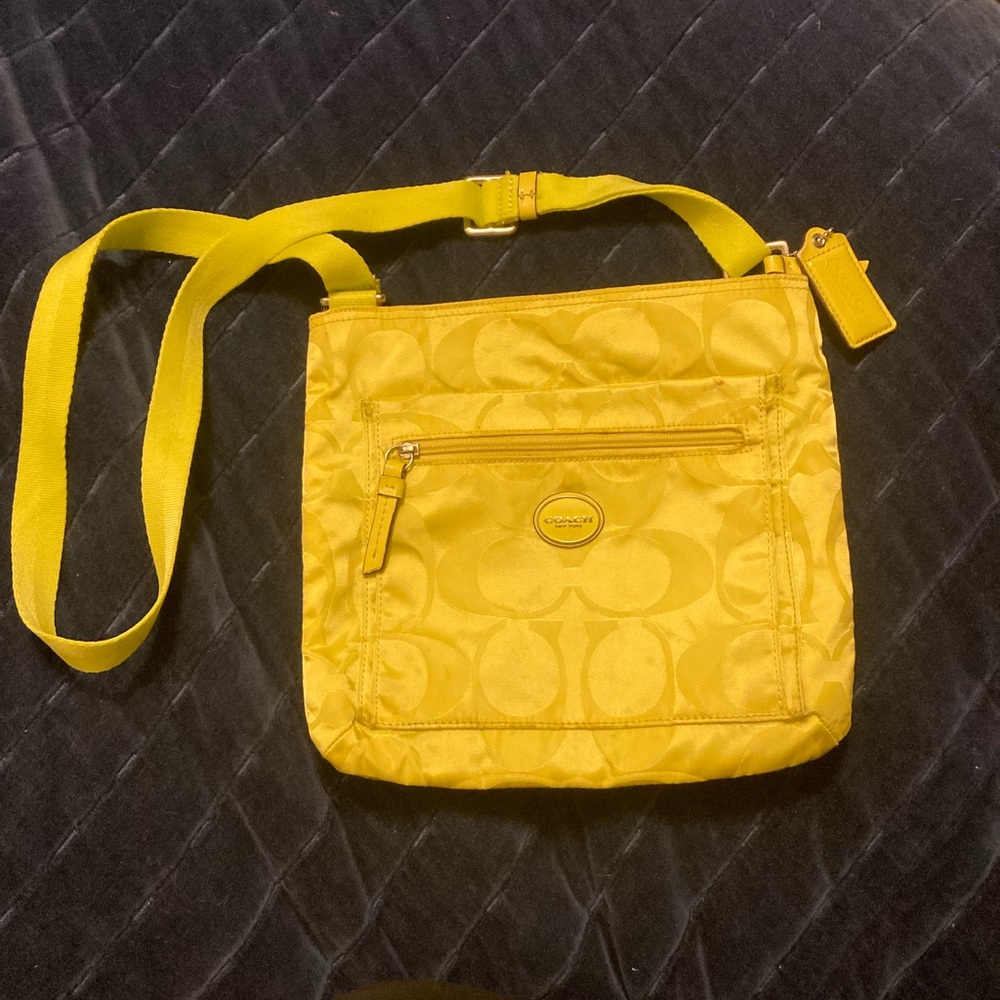 Coach Signature Getaway Nylon Crossbody  Bag